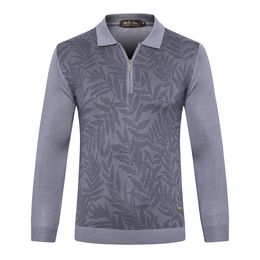 Loro Pi*na Sweater wool men's 2020 new fashion casual high quality zipper embroidery warm Comfortabl England straight lapel big size M-5XL