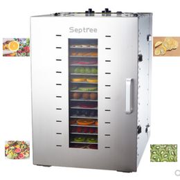 16 Layer Fruit Food Dryer Stainless Steel Commercial Professional Food Fruit Vegetable Meat Air Dryer Electric Dehydrator