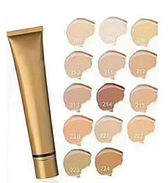 Gold Tube Base Makeup Cover 14 Colors 30g Primer Concealer Base Professional Face Makeup Foundation Contour Palette