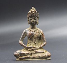 Chinese Tibet Buddha Bronze statue Buddha of Nepal old copper statue