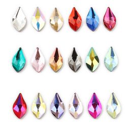 5x10mm Pear Nail Mix Colour Rhinestones Gems Diamond Gold Bottom Flat Back Strass Stone 3D Charms Nails Accessories