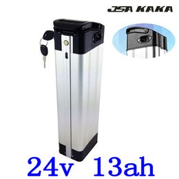 24V 250W 350W ebike battery 24V 13Ah Silver Fish Battery Pack 24V 13AH electric bicycle battery with 29.4V 2A charge