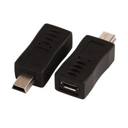 ZJT23 New Black Micro USB Female To Mini USB Male Adapter Converter Adaptor Promotion Hight Quantity Extend Adapter