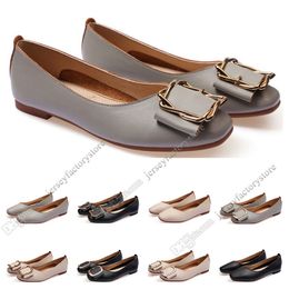 scarpa piatta da donna lager taglia 33-43 pelle da ragazza da donna Nude nero grigio Nuovo arrivel Scarpe da cerimonia nuziale da lavoro sessantuno