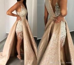 Detachable Skirt Evening Dresses Pretty Cheap Sheath Red Carpet Celebrity Holiday Women Wear Formal Party Prom Gowns Custom Made Plus Size