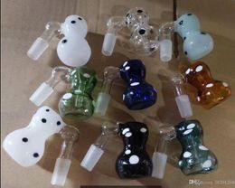 High quality color point gourd filter   , New Unique Glass Bongs Glass Pipes Water Pipes Hookah Oil Rigs Smoking with Droppe
