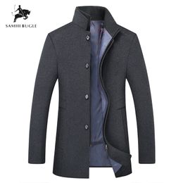 Plus-size M-6XL Winter Warm Wool Coat Men Thick Overcoats Topcoat Business Casual Mens Single Breasted Coats And Jackets CJ191212