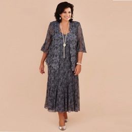 wallpapers Plus Size Mother Of The Bride Dresses Tea Length With Jacket Uk dhgate com