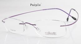 Wholesale-Luxury-brand Silhouette Titanium Rimless Optical Glasses Frame No Screw Prescription EyeglasseWith Bax Free Shipping