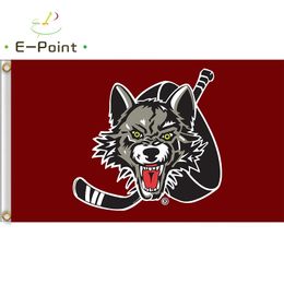 AHL Chicago Wolves Flag 3*5ft (90cm*150cm) Polyester Banner decoration flying home & garden Festive gifts