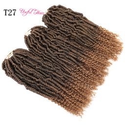 Bomb twist synthetic crochet braids hair extensions Bomb twist braiding hair Low temperature flame retardant Fibre 75g ombre black marley