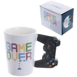 1pc Game Over Coffee Mug 3D contrôleur de jeu poignée de bureau tasse de café en céramique tasse Nerd Tasse Gameboy Gamer cadeau