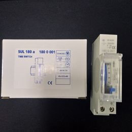 Freeshipping 5PCS SUL180A 12V AC/DC Din Rail with Battery 24 Hours Daily Programmable Mechanical Timer Analogue Time Switch