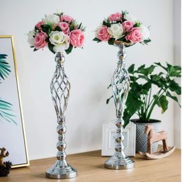 New style Metal Flower Arrangement Vase Rack Candle Holder Bracket Candlestick Centrepiece Wedding Party Dinner Hotel Decoration senyu0354