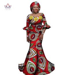 Женская африканская одежда Женская одежда Набор из 2-х частей топов и длинных африканских юбок Макси платье Клубное платье Платья с принтом дашики WY1178