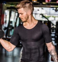 Men's Compression T-Shirt Compression Body Building Shirt for Men Summer Slim Dry Quick Under Shirt