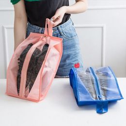Convenient Travel Shoes Storage Bag Oxford Cloth Dust Cover Dustproof Waterproof Shoe Bag Transparent Travel