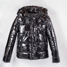 Bubble Coat Winter Jacket Women Hooded Shiny Padded Jacket Black Parka Ladies Fashion Quilted Glossy Jackets Women Overcoat 2020 T200114 Bubble Coat Winter Jacket Women Hooded Shiny Padded Jacket Black Parka Ladies Fashion Quilted Glossy Jackets Women Overcoat 2020 T200114