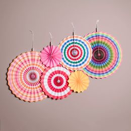 40cm Background wall decoration Paper Fan Flower Folding home decoration Layout Pull Flower Pendant Baby Full Moon Birthday Party Decoration
