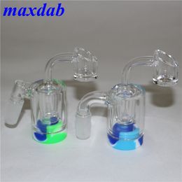 Smoking accessories hookah Glass Reclaim Catcher ash catcaher handmake with 4mm Quartz Banger nail and 5ml silicone wax containers for dab rig bong