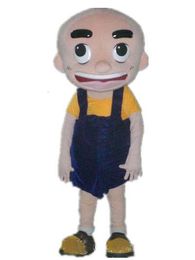 2019 Hot sale the head a little bareheaded boy mascot costume for adult to wear