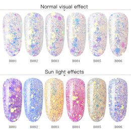 Light Chameleon Colour Changing Nail Glitter Sequins Colourful Sparkly Hanicure DIY Nail Art 3D Decoration holographic Glitter art H