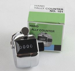 Metalic 4 Digits Number Clicker Hand Tally Counter for Golf in the retail package