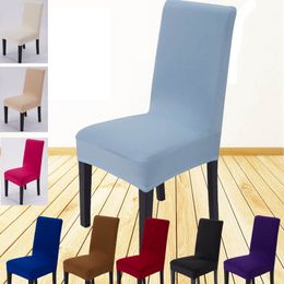 14 Colour Solid Stretch Banquet Chair Cover Slipcovers Dining Room Wedding Party Pageant Hotel Short Chair Covers Christmas Decoration SH-C02