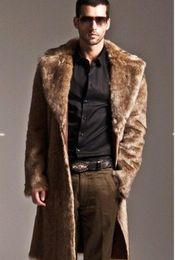 Men's Jackets Faux Fur Coats Winter Jackets Parka Windbreaker Two Ways Wear Plus Size Long Overcoats