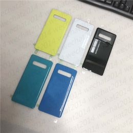 100PCS Battery Door Back Housing Cover Glass Cover for Samsung Galaxy S10 Plus G973 G975 with Adhesive Sticker free DHL