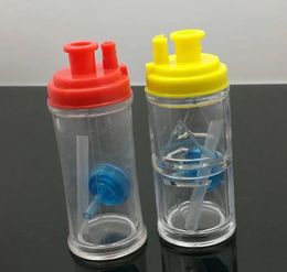 New plastic Philtre snuff bottle Glass bongs Oil Burner Glass Water Pipe Oil Rigs Smoking Rigs
