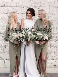 olive green wedding dress