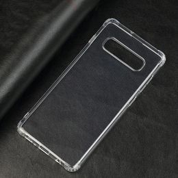 Slim Thin Anti-Scratch Clear Flexible TPU Silicone with Four Corner Bumper Protective Case for SAMSUNG Galaxy S10 S10 PLUS S10E
