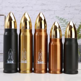 Bullet Flask Water Bottle Stainless Steel Thermos Bottle 350ml and 500ml Double Wall Vacuum Insulated Cup Tea Coffee Bullet Flask