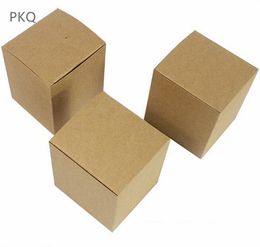 50pcs 13 sizes Kraft Paper cardboard Box for Jewellery gift Candy packaging carton Box gift soap Package Packing paper white