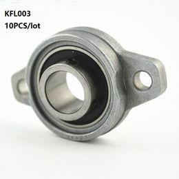 10pcs/lot KFL003 FL003 17mm zinc alloy bearing units pillow block bearings flange block bearing for CNC router parts