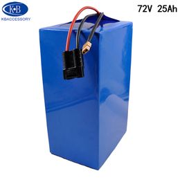 Electric bicycle battery v 25Ah 72 tricycle wheelchair battery for bafang ebike 3000w motor and 5A Free Charge customs duty