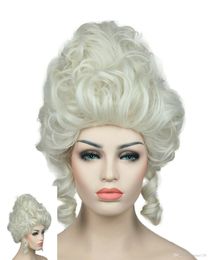 Marie Antoinette Cosplay Party Wig Aristocracy Queen synthetic Hair costume Wigs