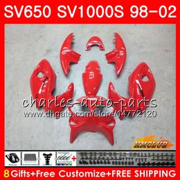 suzuki sv650s fairing Australia - Body For SUZUKI SV650S SV400S All hot red SV1000S 98 99 00 01 02 26HC.1 SV 650S 400S 1000S SV650 SV400 S 1998 1999 2000 2001 2002 Fairing
