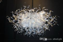 Modern Crystal LED Chandelier Light 100% Mouth Blown Borosilicate Glass Style Chandelier Clear Glass LED Ceiling Lighting