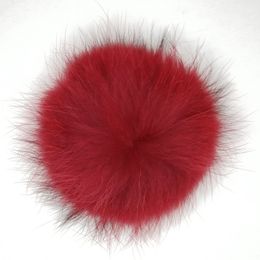 Fashion accessory real raccoon fur bag pompom ball keychain keyring accessories natural or custom fast express delivery