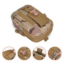 Phone Case Advocator Men 5.5' Camouflage Nylon Fanny Bag Mobile Phone Travel Waist Pack Bag Military Tactical Men Waist Pack Waist Belt Bag