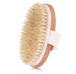 Dry Skin Body Soft Natural Bristle Brush Wooden Bath Shower Bristle Brush SPA Body Brush without Handle 2020