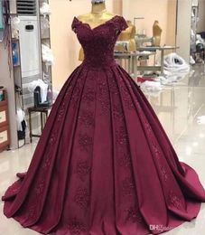 Sexy Plus Size African Sequins Lace Burgundy Prom Dresses 2020 Long Muslim Dubai Arabic Evening Formal Dress Ball Gown Quinceanera Dresses