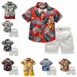 2020 New Baby Boy clothes Boys Summer Style Children Clothing Sets Tops Shorts Belt Boys Girls T Pants Sports Suit Kids Clothes DHL