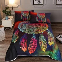 3D Bedding Duvet Cover Set 3 Piece Cartoon Dreamcatcher Quilt Cover Pillowcase Set Duvet Cover Set Back to School Twin Queen King Size