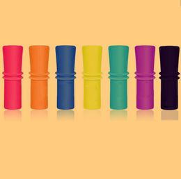 Colourful Silicone Disposable Test Enjoy Portable Hose Philtre Mouthpiece Mouth Tips Holder For Hookah Shisha Smoking Handle Stem DHL