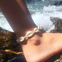 Bohemian Anklets for Women Sea Shell Leg Chain Ankle Bracelet on Leg Barefoot Sandals Shells Beach Anklet Summer Foot Jewellery