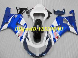 Custom Motorcycle Fairing kit for SUZUKI GSXR600 750 K1 01 02 03 GSXR600 GSXR750 2001 2003 ABS White blue Fairings set+Gifts SM45