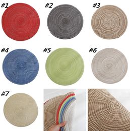 New Kitchen Table Mats L Size Cotton Yarn Round Napkin Drink Coasters Tableware Pads Decorative Placemats 5961